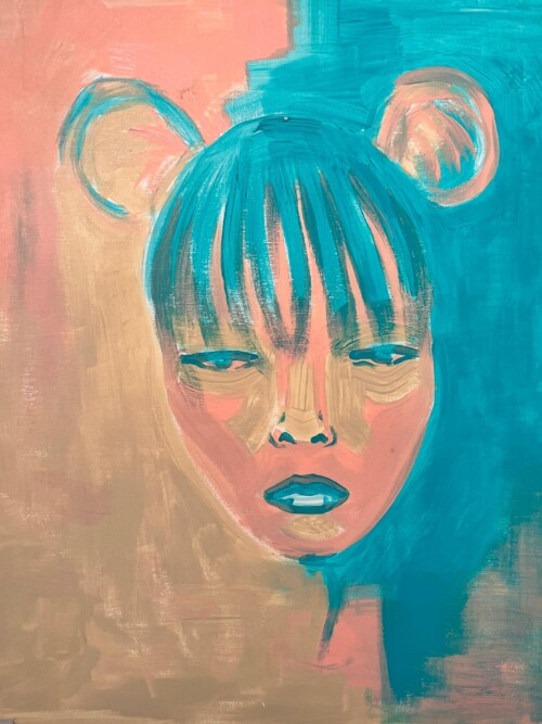 Acrylic portrait - Mickey girl