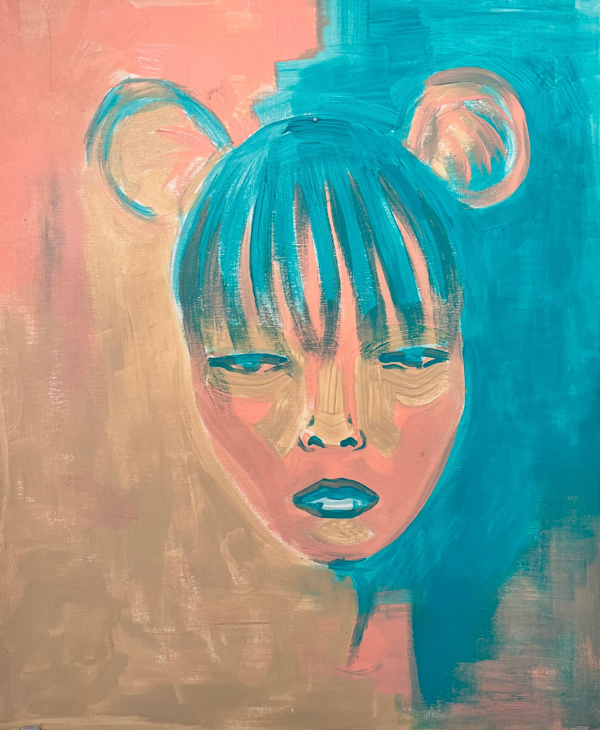 Acrylic portrait - Mickey girl Acrylic portrait - Mickey girl