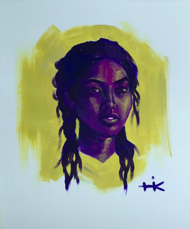 Purple Yellow Portrait N19