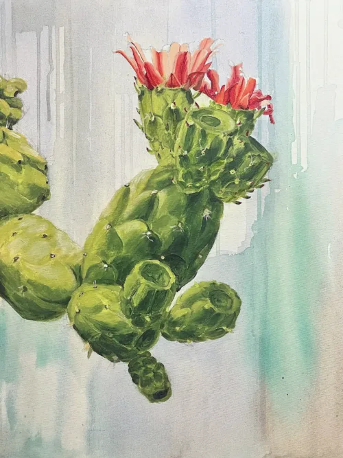 Cactus Blossom Acrylic on Canvas