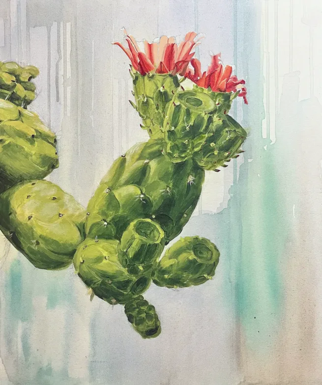 Cactus Blossom Acrylic on Canvas